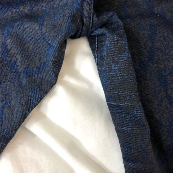 BlankNYC Printed Damask Filigree Skinny Jeans Dark Denim Size 28 - Picture 10 of 16